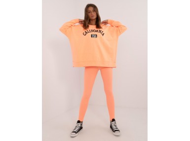 Ensemble avec sweat et pantalon - orange clair