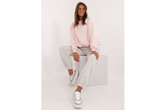 Ensemble avec sweat et pantalon - gris et rose