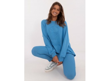 Ensemble avec sweat et pantalon - bleu