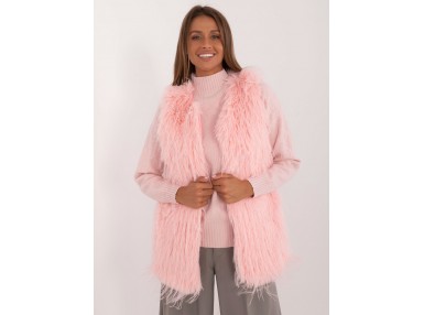 Gilet en fausse fourrure - rose clair
