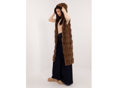 Gilet en fausse fourrure - marron