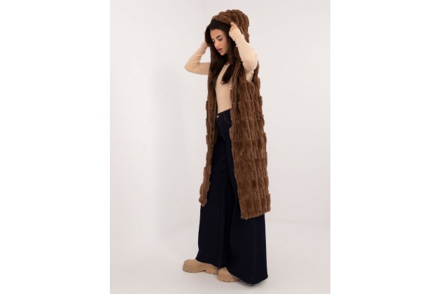 Gilet en fausse fourrure - marron