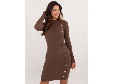 Robe moulant - marron