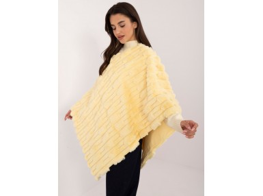 Poncho en fourrure - jaune