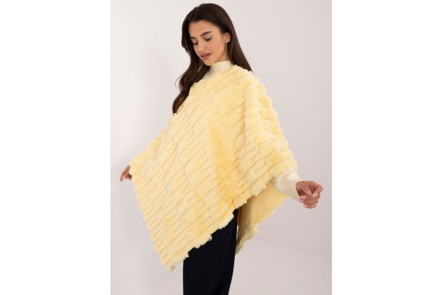 Poncho en fourrure - jaune
