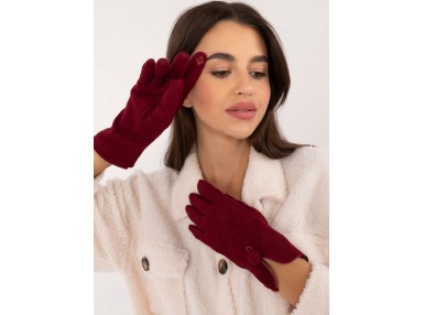 Gants en coton - bordeaux