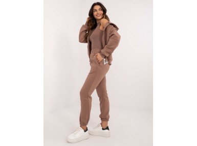 Ensemble sportif trois pièces - marron