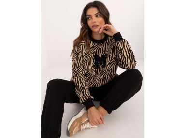 Ensemble avec t-shirtet pantalon - noir et beige