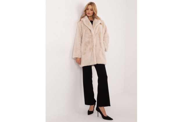 Manteau fausse fourrure - beige