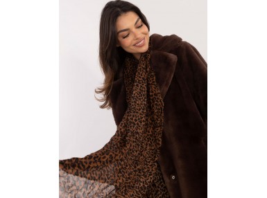 Foulard imprimé léopard - marron