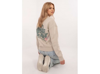 Sweat à capuche femme - beige
