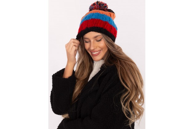 Bonnet avec pompon - orange
