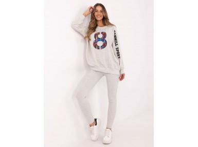 Ensemble avec sweat et leggings - gris