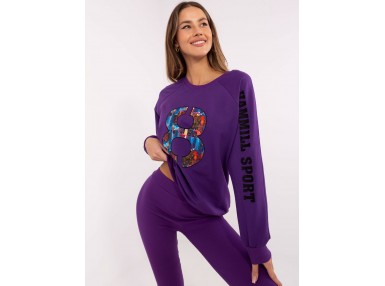 Ensemble avec sweat et leggings - violet