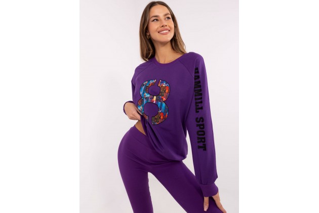 Ensemble avec sweat et leggings - violet