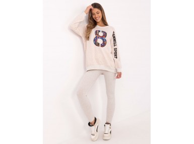 Ensemble avec sweat et leggings - beige