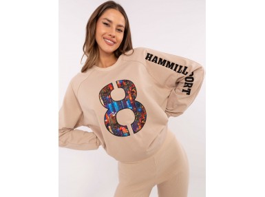 Ensemble avec sweat et leggings - beige