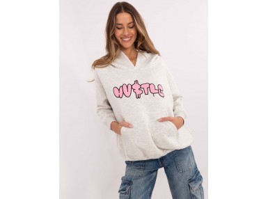 Sweat à capuche en coton - gris