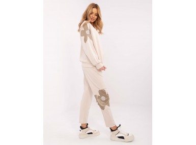 Ensemble sweat oversize et pantalon de jogging - beige