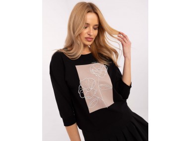 T-shirt en coton - noir