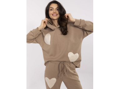 Ensemble avec sweat et pantalon - beige foncé