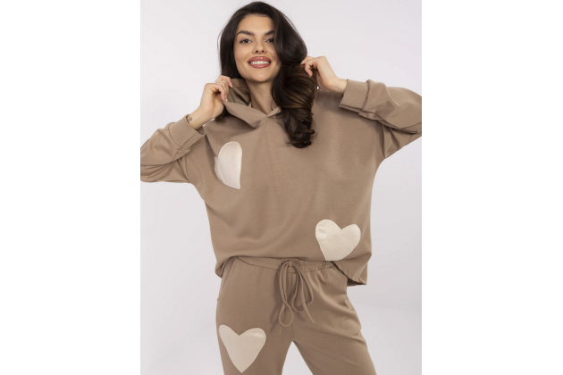 Ensemble avec sweat et pantalon - beige foncé