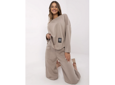 Ensemble avec sweat et pantalon - beige foncé