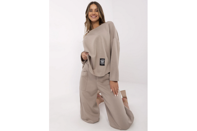 Ensemble avec sweat et pantalon - beige foncé